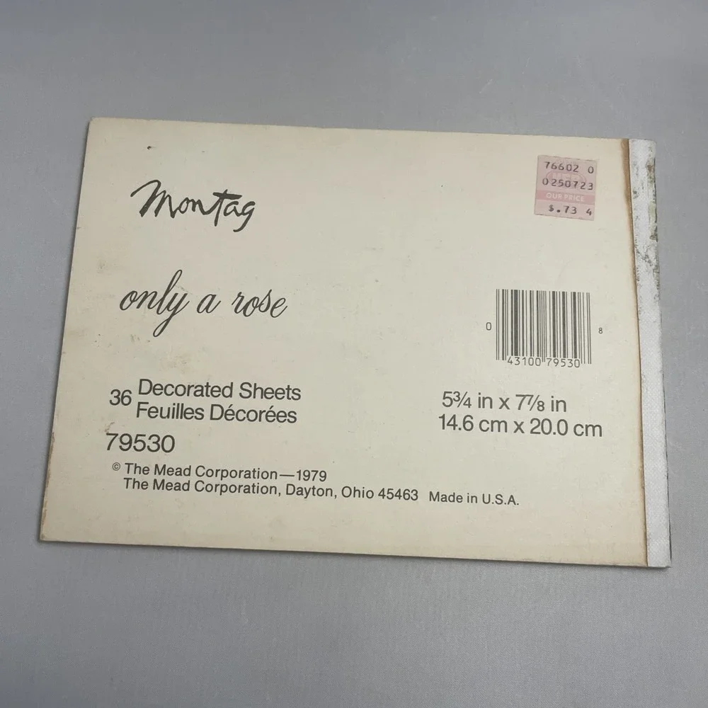 Montag Vintage‎ Stationery Pad 24 Sheets 